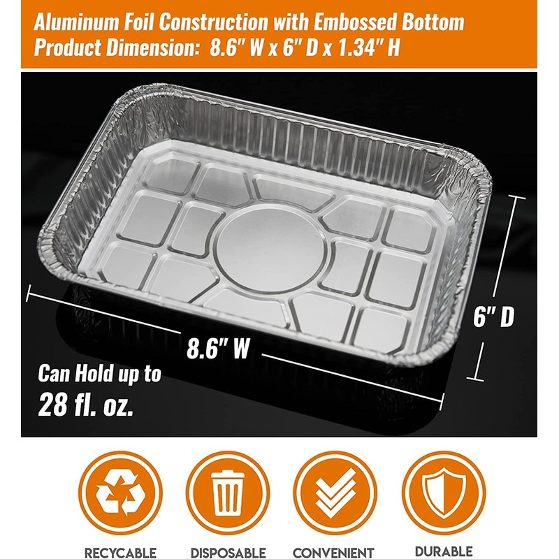 NUPICK 55 Pack 6415 Drip Pans Compatible for Weber Spirit