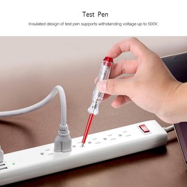 5pcs 500V Insulated Screwdrivers Set with Magnetic Slotted Phillips Pozidriv Bits and Test Pen Electrical Work Repair Tools Kit