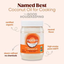 Nutiva Organic Steam Refined Oil, Coconut, 128 Fl Oz
