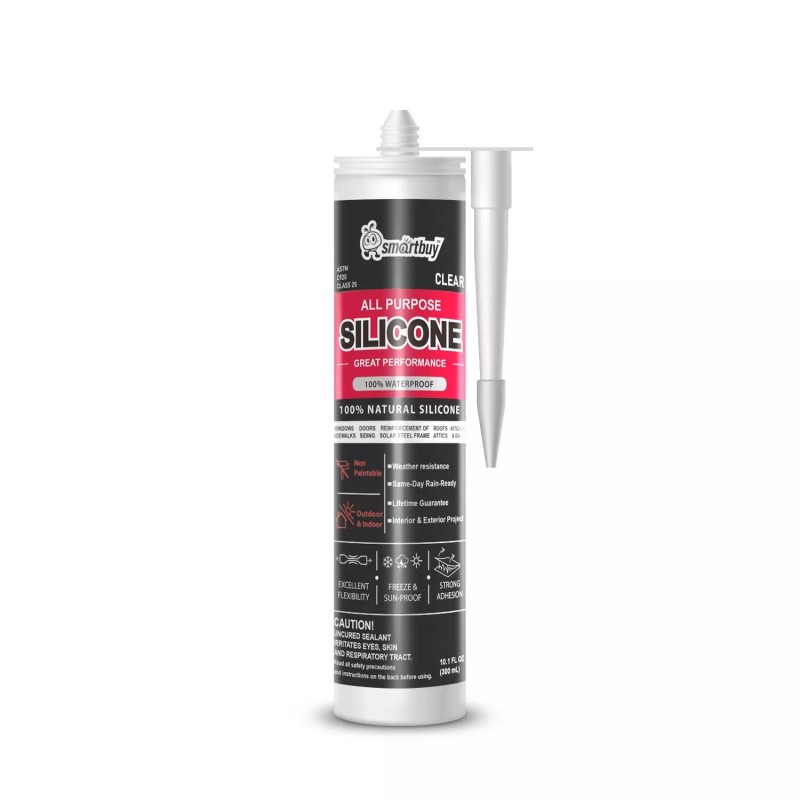 Smartbuy All Purpose 100% Clear Silicone Sealant Adhesive For Glass