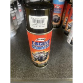 Aervoe Engine Enamel Paint #514 Gloss Black High Heat Paint 12oz Can