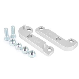 for e46 angle kit 2Pcs Drift Adapter,Aluminium Power Tuning Drift Lock Adapter Kit Increasing Turn Angle 25% with Mounting Hardware for E46 M3(Silver)