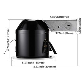 TORCHSTAR 4 Inch Dimmable Recessed Lighting Kit, Remodel Recessed Housing + 10W Retrofit Downlight, Baffle Trim, CRI90+, 3000K, ETL& Energy Star Listed, Air Tight & IC Rated, Wet Location, Pack of 6