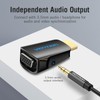 Adaptador de HDMI a VGA con puerto de audio de