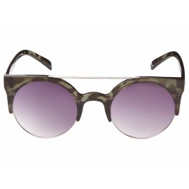 Neff Leopard Acetate Metal Round Half Retro 1965 Style 400 UV Sunglasses NWT