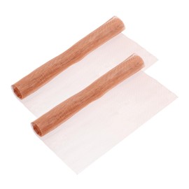uxcell 2 Pack Copper Mesh, 40" x 12" 40 Mesh Pure Copper Wire Mesh Dense Filter Screen Mesh for Hole Blocking Gardening Sealing Distilling