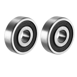 sourcing map 6200RS Deep Groove Ball Bearing Single Sealed 160200, 10mm x 30mm x 9mm Chrome Steel Bearings (Pack of 2)