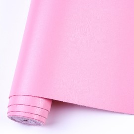 Caxilee Faux Leather Sheets for Craft One Roll Soft Smooth Surface Solid Leather Fabric Sheets 12" x 53” (30cm x 135cm) Inch Large Size for Leather Earrings Bows Wallets DIY Projects (Pink)