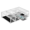 InterDesign Clarity 4 Drawer Flip Tower Jewelry Box, Clear