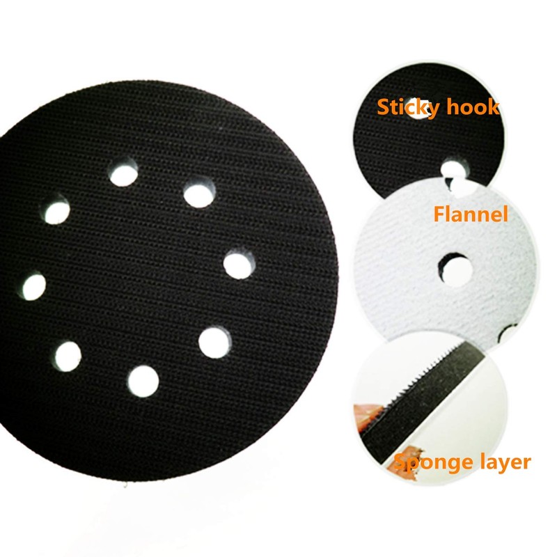 YouU Sanding Discs Velcro Sanding Discs 5 Inch 8 Holes