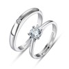 Anillos de Pareja Plata 925 Anillo de Compromiso Ajustable, Regalo