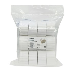 VSDent Dental Cotton Rolls 10x38mm, 600 Pcs (12 Rolls x 50 Pcs) - Soft & Absorbent Cotton for Teeth, Fillings, Extractions, Root Canals – CE Certified Medical-Grade Dental Pads for Professional Use
