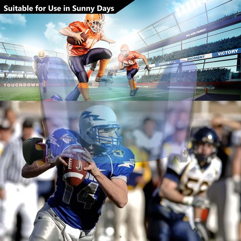 Fenduoer Football Visor,Eye-Shield Visor for Helmet, Clear Visor Fit, Scratch