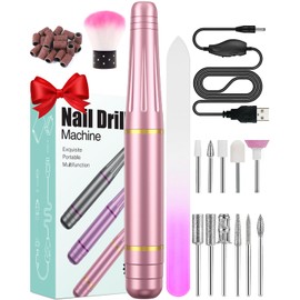 Nail Cutter, 11 in 1 Electric Nail Cutter, Professional Electric Manicure and Pedicure Set, 20000 rpm Adjustable Speed Sanding Polisher for Gel Nails, Cuticles Shellac Acrylic Gel