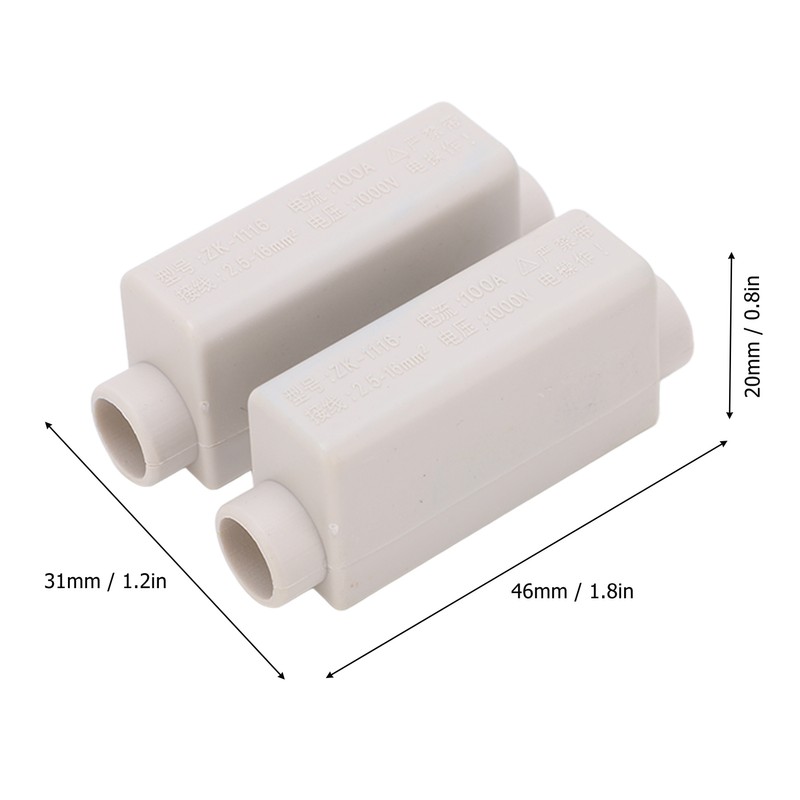 4pcs ZK 1116 Wire Connector 1000V 100A Brass Conductor 2