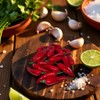 Ssmmam 20 peperoncini artificiali, verdure realistiche in plastica rossa per