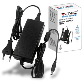V-TAC Power Supply 12V 42W 3.5A with Jack 2.1 for Cameras, LED Strip, Modem, 12V Plug & Play with Power Plug for Displays, Electronic Devices - Input AC 100-240V