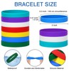NAHRMY 60PCS Rubber Bracelets Silicone Wristbands for Kid, Elastic Silicone