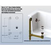 Artiwell 1-1/2" Brass Tubular Bath Drain Kit with Tip-Toe Bath