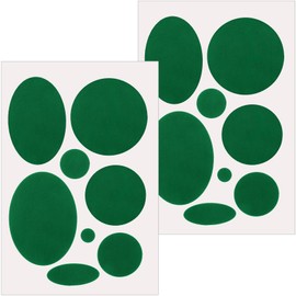 Pndeyo 16pcs Puffer Down Jacket Patches, Self-Adhesive Nylon Repair Patch, Mix Sizes Waterproof Stick on Tape for Coat Clothing Tent Sleeping Bags Ski Pants Holes Repairing- Green