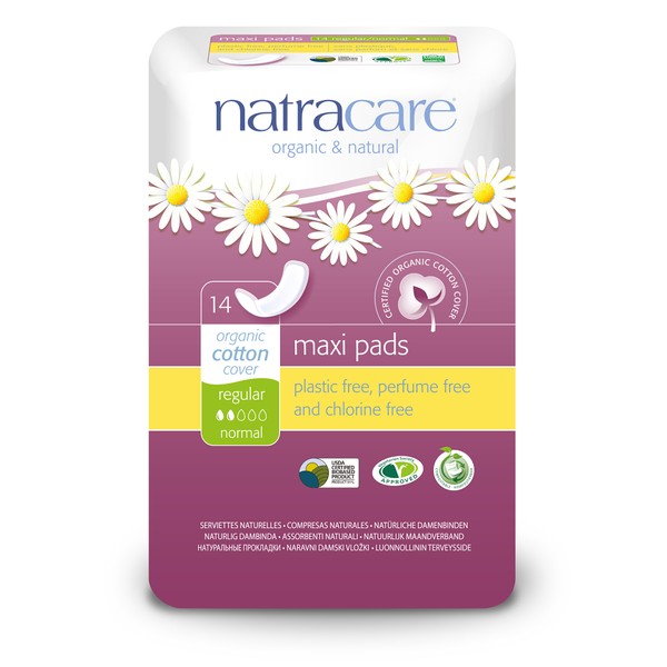 Natracare Natural Maxi Pad Regular 14 Count