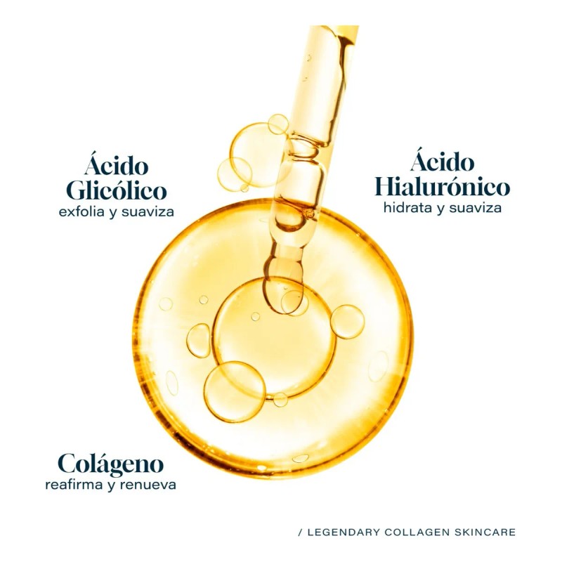 Serum Peeling Facial Collagenic Acido Glicólico Colágeno Hidrolizado Para Todo