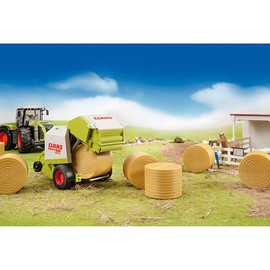 bruder 02344 Accessories 4 Round Bales Ochre Brown 1:16 Accessories Bale Winder Baler Farm Agriculture Combine Harvester