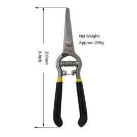 Forged Needle Nose Precision Clippers, Grape Vegetables Flowers Pruning Shear, Ergonomic handle with Soft Grip, Straight Blade Harvesting Scissors 8-Inch (Straight)