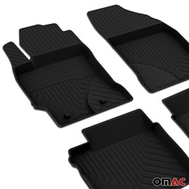 OMAC Floor Mats for Toyota Corolla 2014-2019 Sedan Car Mats All Weather 3D Custom Fit Rubber Mat Waterproof Odorless TPE Floor Liners Laser Measured Non-Slip (Black)