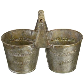 GREENHOUSE Antique Tin Pot 2366-B
