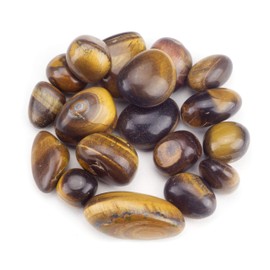 Cherry Tree Collection 1/2 Pound Tumbled Polished Stones | 1/2" - 1" Size Nuggets | Crystals for Decoration, Healing, Reiki, Chakra (Tiger's Eye)