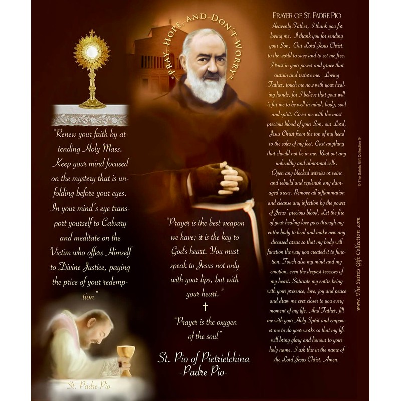 THE SAINTS COLLECTION St Padre Pio, LED Flameless Devotional Prayer