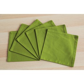 AMOUR INFINI - Servilletas reutilizables lavables 100% algodón, 18 x 18 pulgadas, servilletas de mesa para Acción de Gracias, Navidad, otoño, decoración festiva, juego de 12 servilletas de tela para el hogar, banquete, boda, color verde