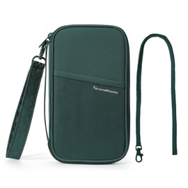 Passport Holder Travel, Lightweight Large Family Passport Wallet RFID Passport Cover Case Waterproof Bag Document Organizer for Women & Men (Green)