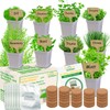Indoor Herb Garden Kit, 9 Non-GMO Seeds with Reusable Pots,