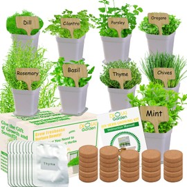 Indoor Herb Garden Kit, 9 Non-GMO Seeds with Reusable Pots, Planter – DIY Grow Kits for Growing Herbs Indoors, Kitchen, Balcony, Window Sill with 27 Soil