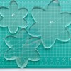 Flower Acrylic Quilting and Embroidery Templates, Set of 3 (4, 5, 6 inches), Clear