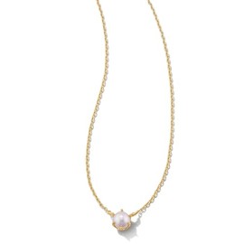 Kendra Scott Ashton 14k Gold-Plated Pendant Necklace in White Pearl, Fashion Jewelry for Women