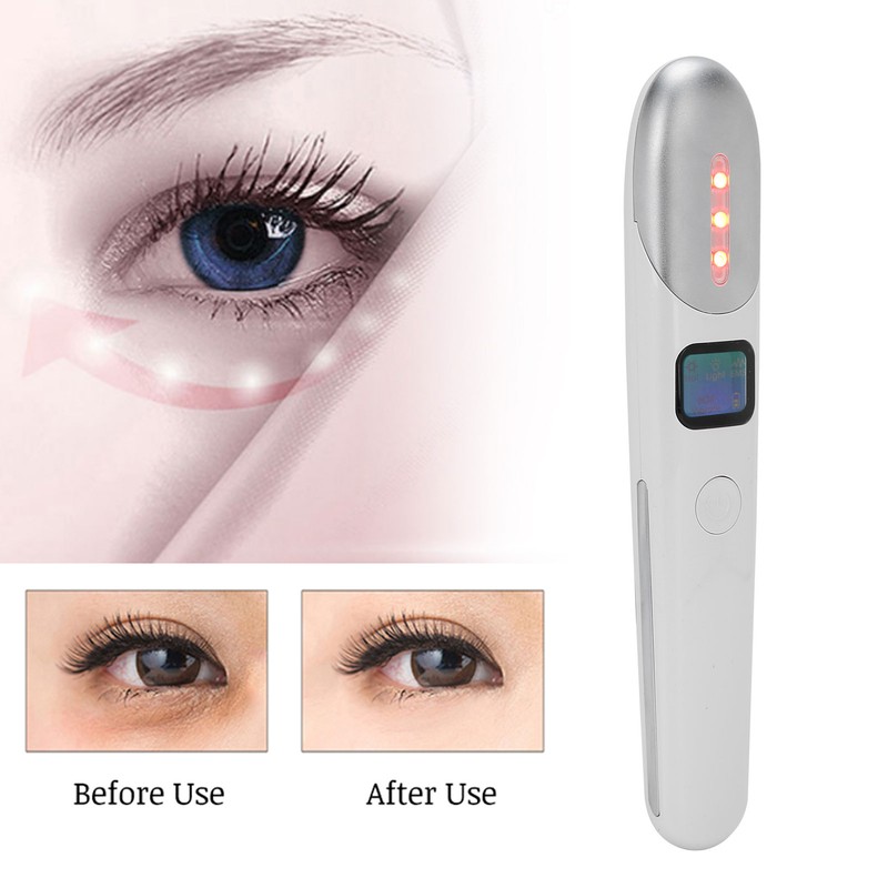 Eye Massage Pen Electric Hot Compress EMS Eye Massager Dark