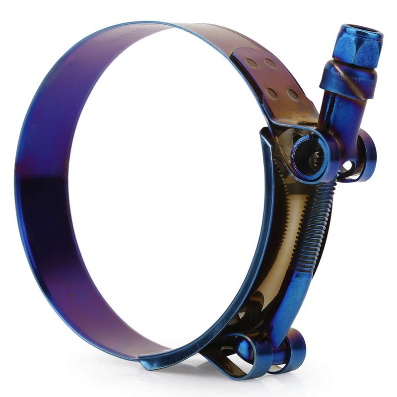 Kyostar 1.75" T-Bolt Hose Clamp Adjustable Stainless Steel Titanium Blue