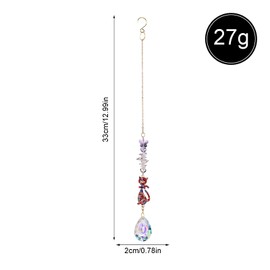 1Pcs Rhinestones Crystal Cat Shaped Suncatchers Outdoor Window Hanging Garden Decorations Ornaments Gifts for Women