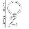 Silver Letter A-Z Keyring for Key for Women Men Women