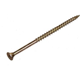 Timber Wolf TW40070 Woodscrews - 4.0 x 70mm - Box of 100, Zinc & Yellow (Gold)