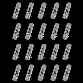 DGZZI 20PCS 5x16mm Rectangular Plastic Translucent Laminate Trays Locking Shelf Support Pins Cabinet Shelf Clip Suitable for Furniture Cabinet Wardrobe Furniture Connecting Plate