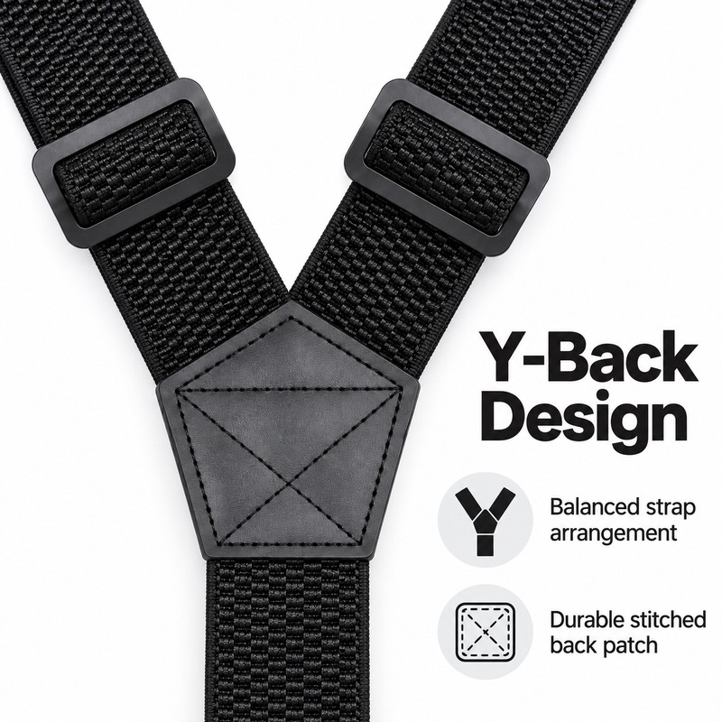 Heavy Duty Work Suspenders for Pants – Adjustable 1.5-Inch Wide