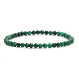 Genuine Gemstone Bracelet with Round 4 mm Beads – Various Lengths – Healing Stone Protective Stone Bracelet Lucky Charm Talisman Gift, Gemstone, Gemstone