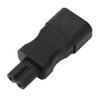 4Pcs IEC320 C14 to IEC320 C7 Power Adapter Universal Black