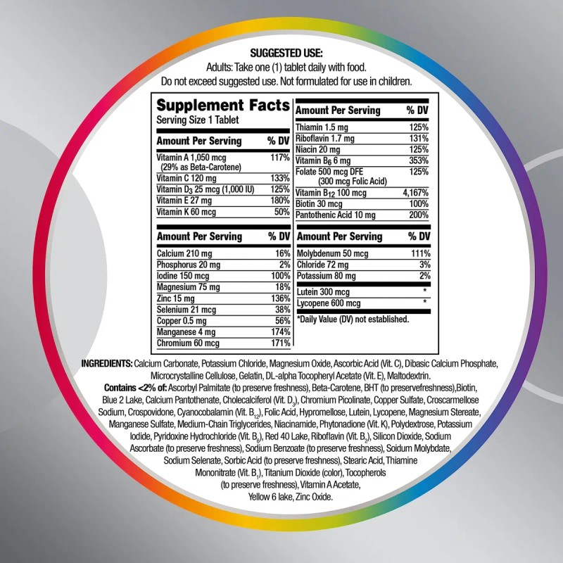 Centrum Silver Multivitamínico Hombres 50+ 100 Tabletas