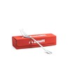 zanetti 12-teiliges Kuchengabel-Set aus 18/C-Edelstahl, Modell Leonardo, Silber/schwarz, Standard