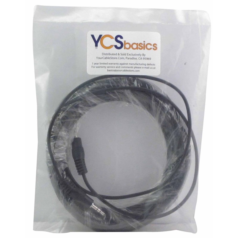 YCS basics 35 Foot 3.5mm Male to Male Stereo Audio